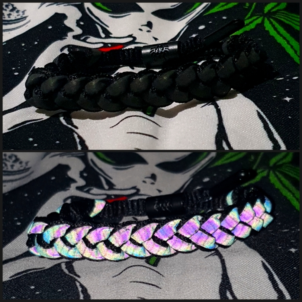 NWOT Rastaclat Iridescent Black Void Shoelace Fashion Bracelet